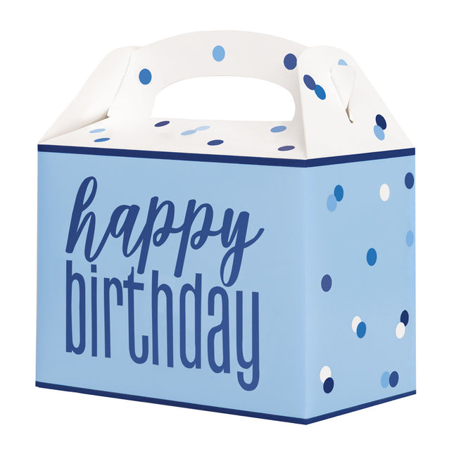 Cajas de regalo Feliz Cumpleaños Azul 6pcs