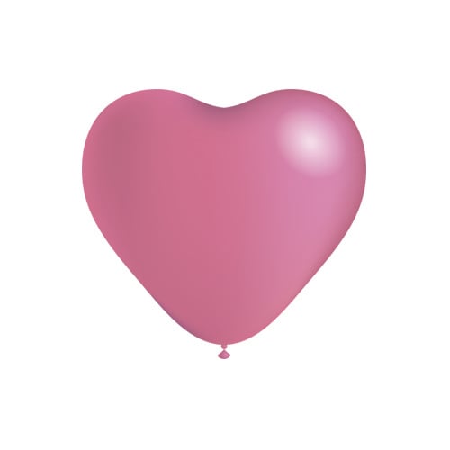 Globos Corazón Rosa 25cm 6pcs