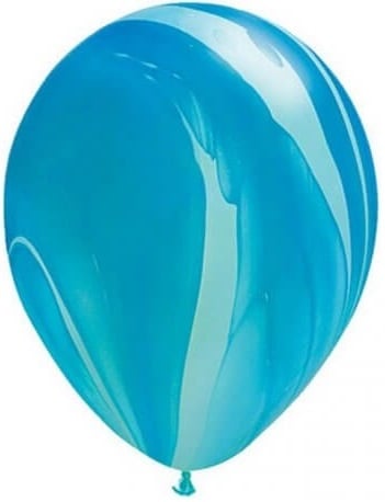 Globos Superagate Arcoiris Azul 28cm 25ud.