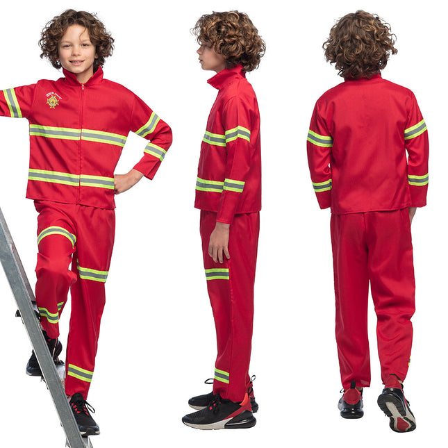 Traje de bombero Niño Luxe