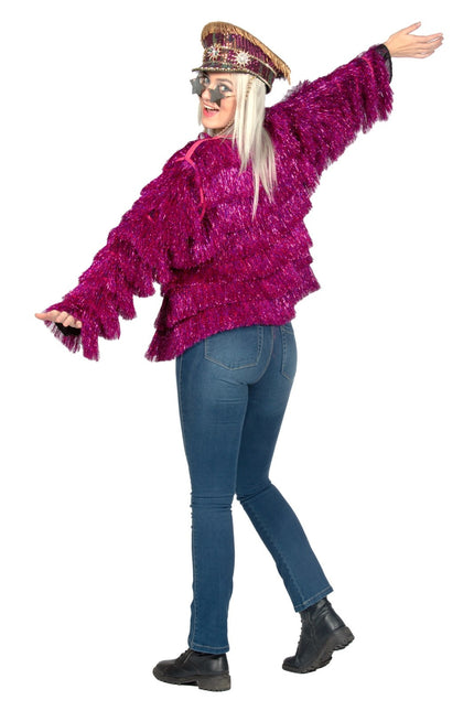 Chaqueta Glitter Señoras Fucsia