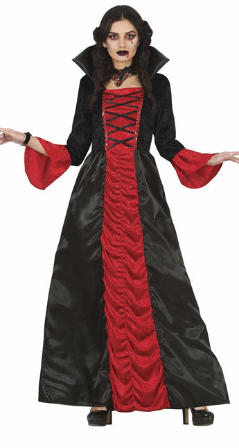 Disfraz de Vampiresa Halloween Mujer Rojo Negro