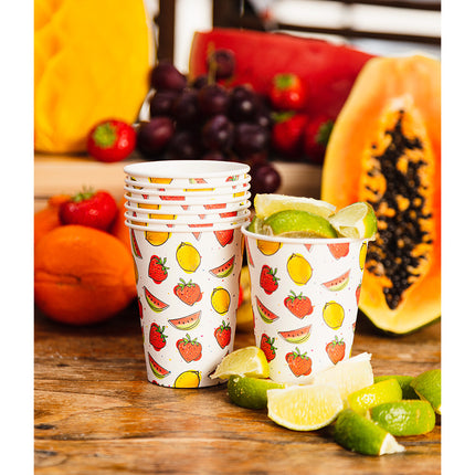 Vasos de Fruta de Papel 210Ml 8pcs