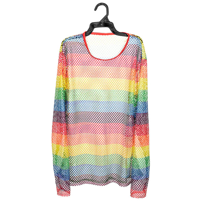 Top de rejilla para mujer Arcoiris