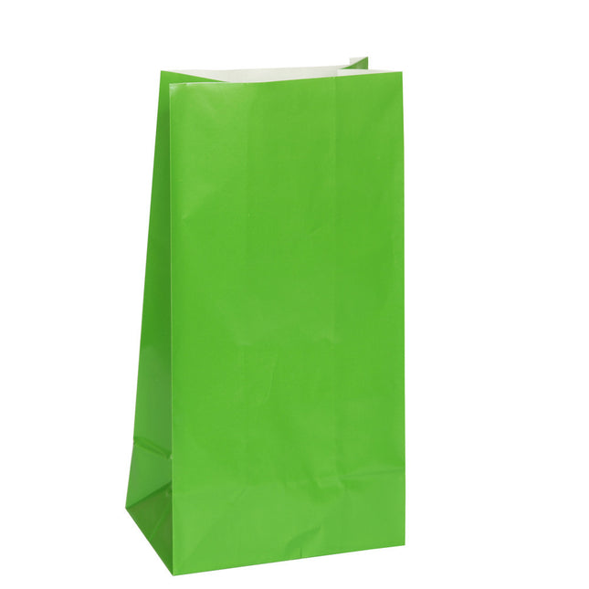 Bolsas de fiesta Verde 25cm 12uds