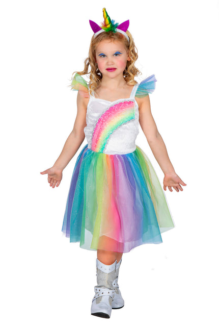 Vestido Unicornio Arcoiris Niña