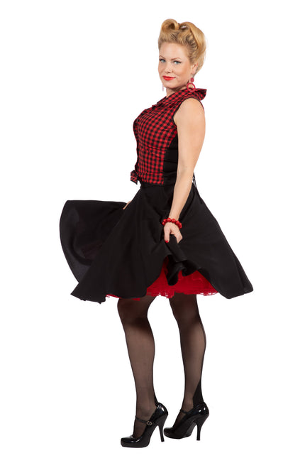 Rock N Roll 50S Vestido Negro Rojo Señoras