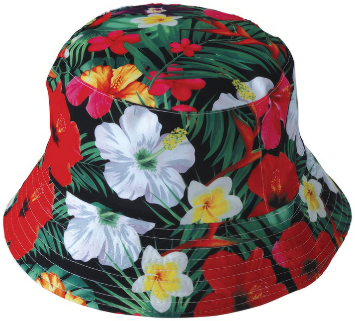 Sombrero cubo Hawaii Flores