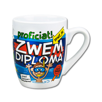 Taza Diploma de Natación 12cm