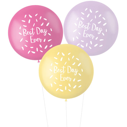 Globos Best Day Ever Rosa 80cm 3pcs