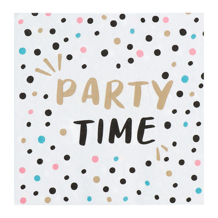 Servilletas Party Time Papel 33cm 20uds.