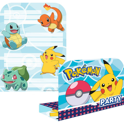 Invitaciones Pokemon 21.5cm 8pcs