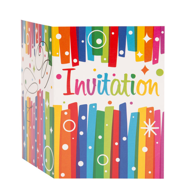 Invitaciones Arco Iris 8pcs