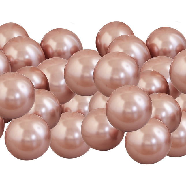 Globos Oro Rosa Cromo 13cm 40pcs