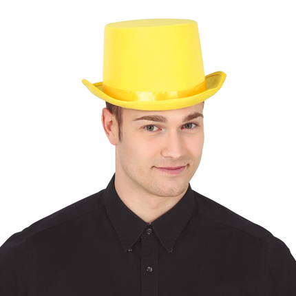 Sombrero de copa amarillo