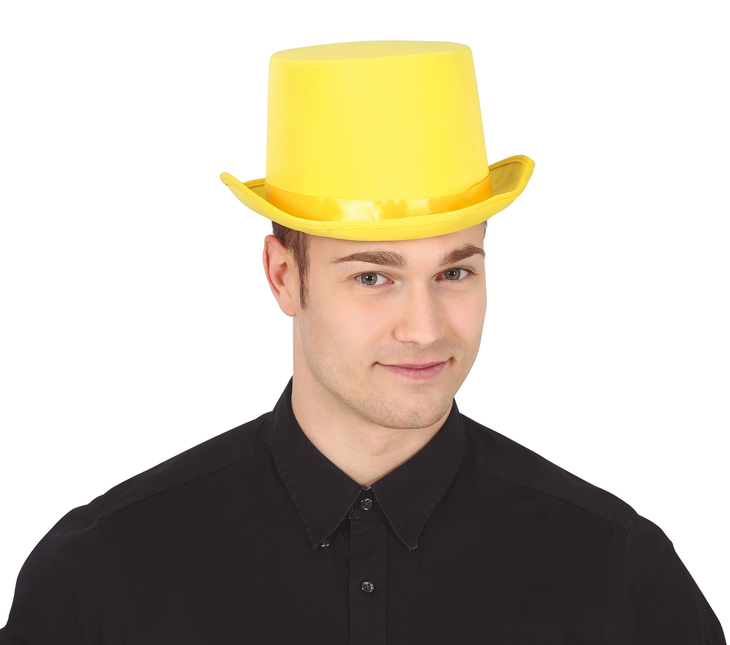 Sombrero de copa amarillo