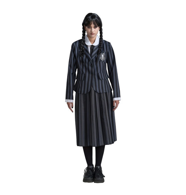 Disfraz Miércoles Uniforme escolar Negro/Gris