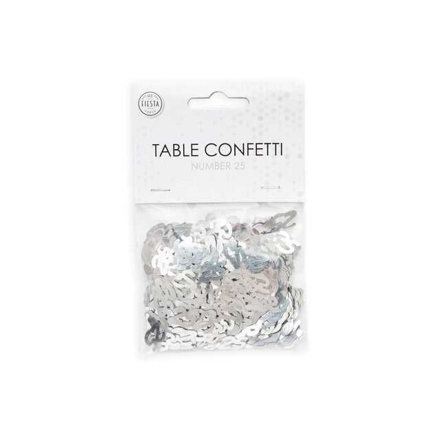 Confeti de mesa 25 Años Plata