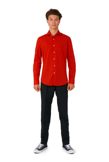 Camisa Roja Chico Adolescente OppoSuits