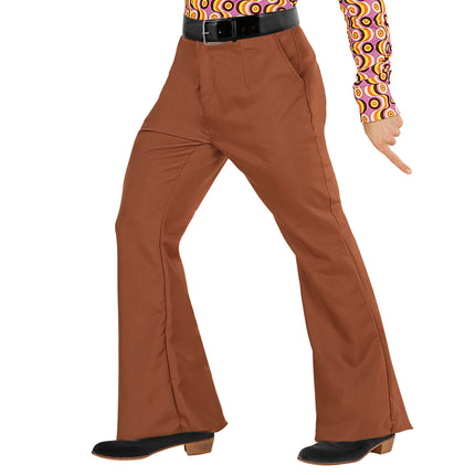 Pantalón Disco 70S Marrón Hombre