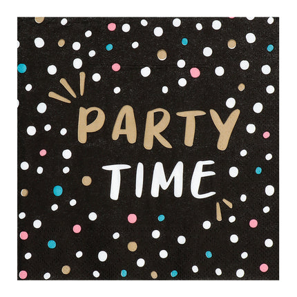 Servilletas Party Time Papel 33cm 20uds.