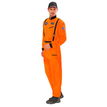 Traje de astronauta naranja para hombre Space