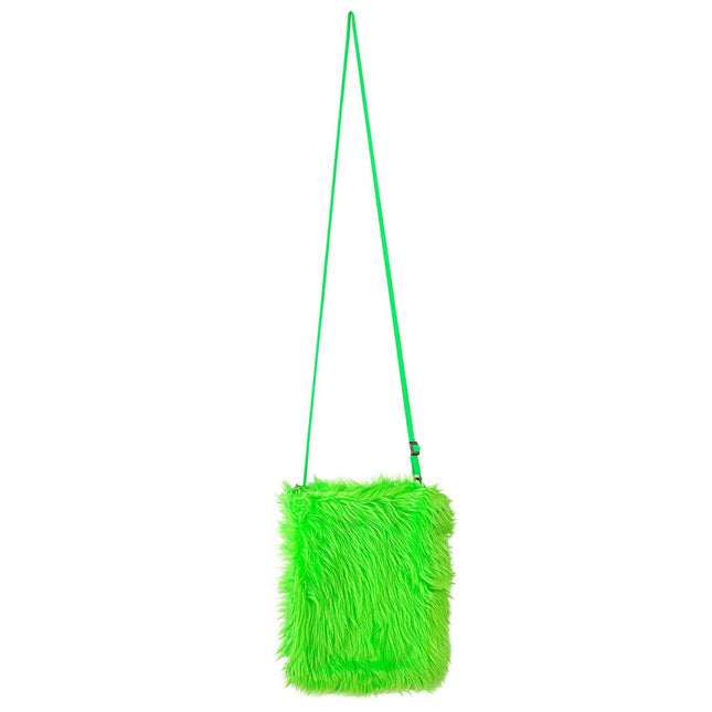 Bolsa Verde Neón Peluche 25cm