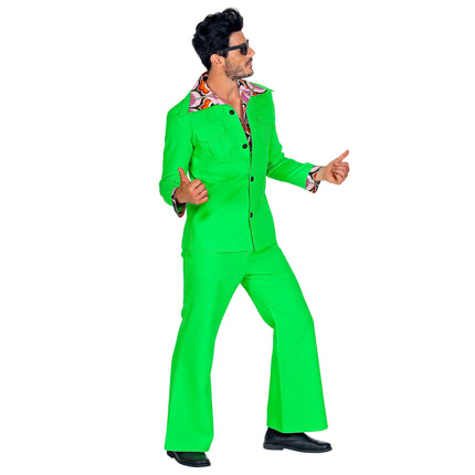 Disfraz Disco 70S Verde Neón Hombre