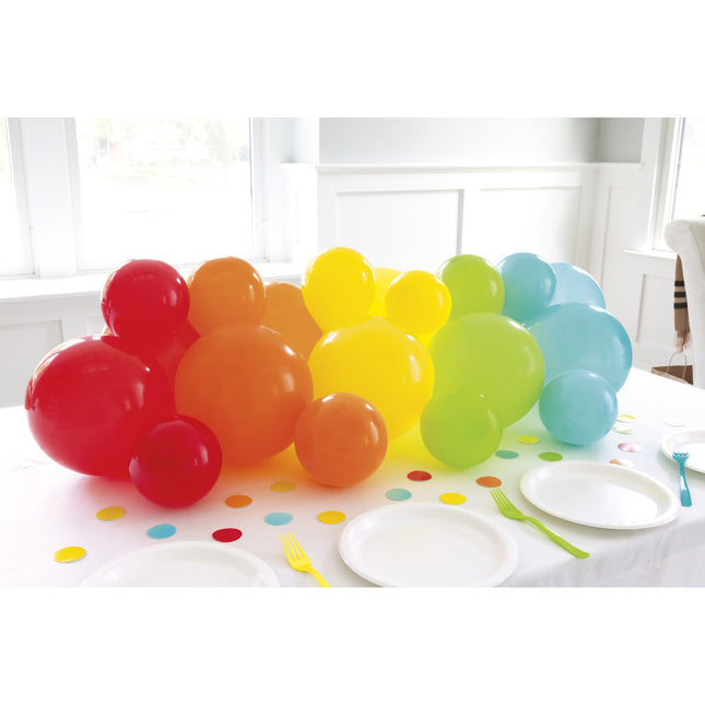 Decoración de mesa Globos Arco Iris 26cm