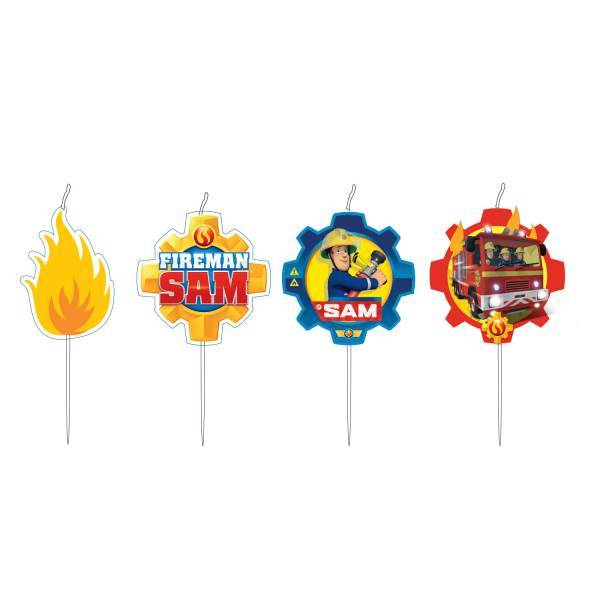 Fireman Sam Velas Decoración 4pcs