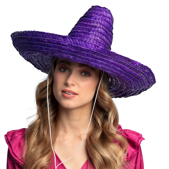 Sombrero morado 49cm