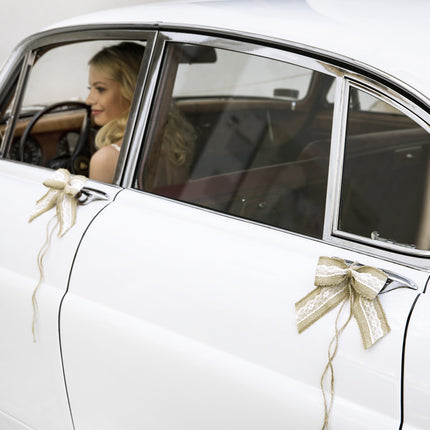 Set Decoración Coche Lazos de Boda