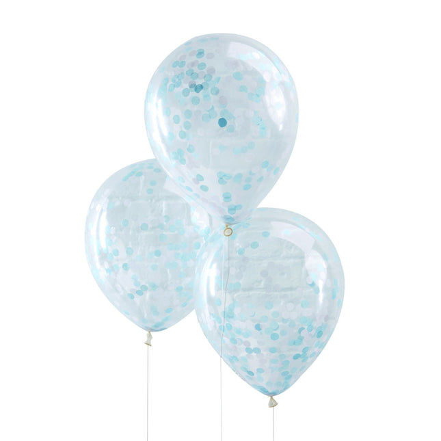 Globos Confeti Azul 30cm 5pcs