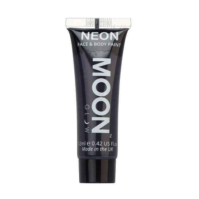 Pintura facial UV neón pastel Moon Glow Negro 12ml