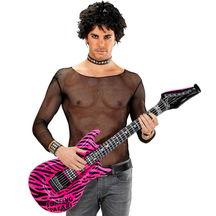 Cebra Falsa Guitarra Rosa Hinchable 1,05m