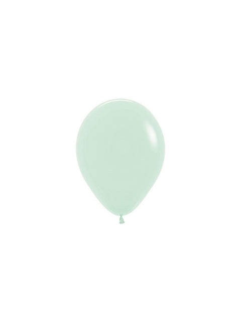 Globos Verde Mate Pastel 12cm 50pcs