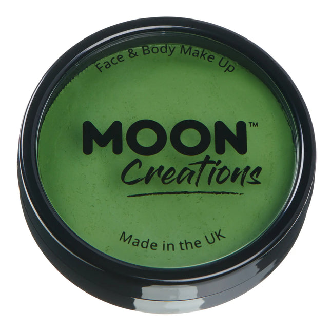 Moon Creations Pro Face Paint Cake Pots Verde Hierba 36g