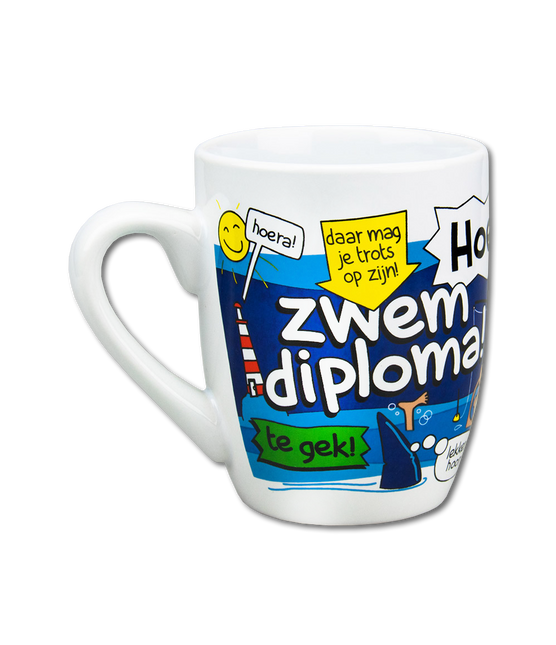 Taza Diploma de natación 12cm