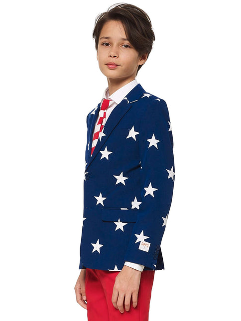 USA Traje Estrellas Rayas Niño Adolescente OppoSuits