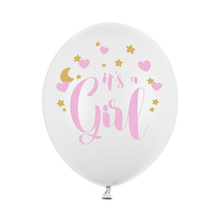 Globos Blancos Es Una Niña 30cm 6pcs