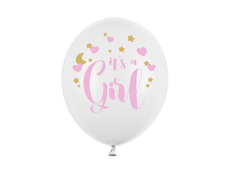 Globos Blancos Es Una Niña 30cm 6pcs