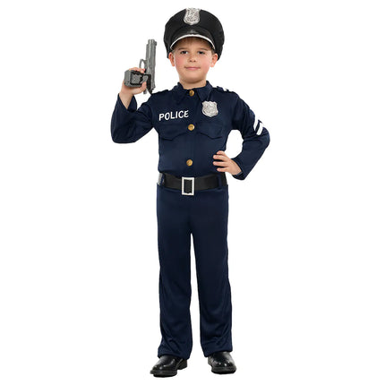 Traje de Policía Niño Azul