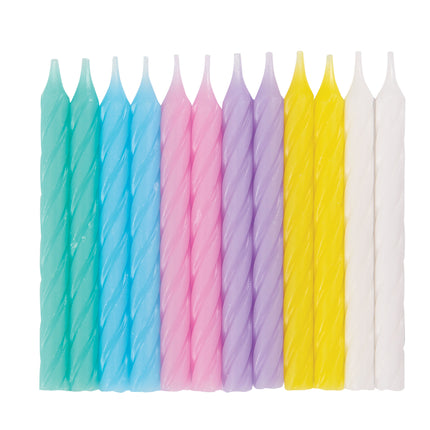 Velas de Colores Pastel 7cm 24uds.