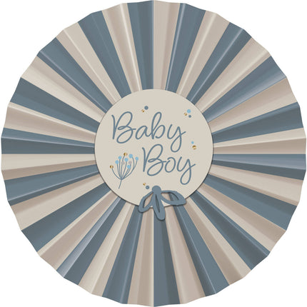 Abanicos de Papel de Nacimiento Babyboy 3pcs