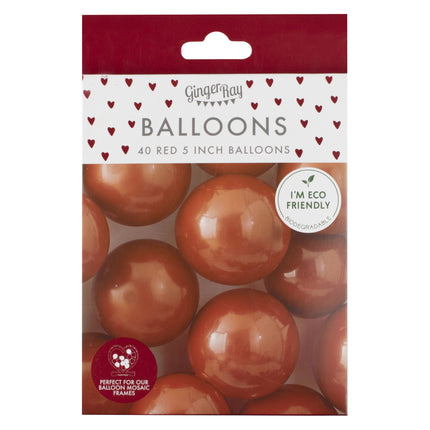 Globos Rojos 12.7cm 5pcs