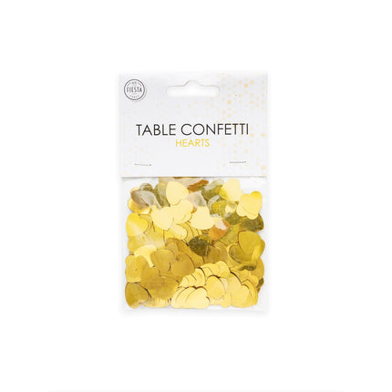 Confeti de mesa Corazones Oro