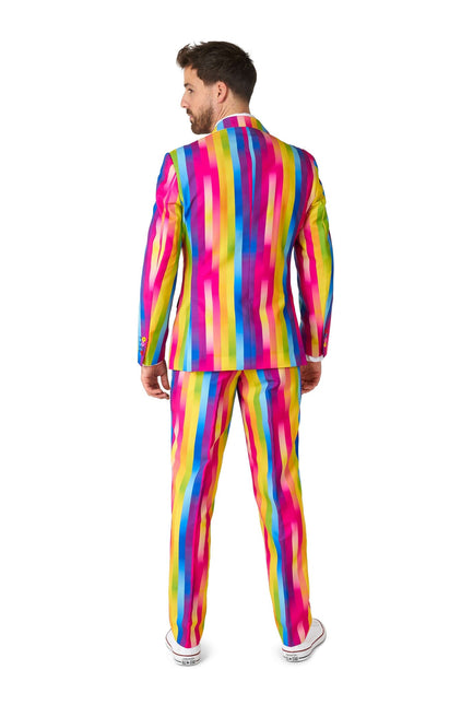 Traje de rayas arco iris para hombre OppoSuits