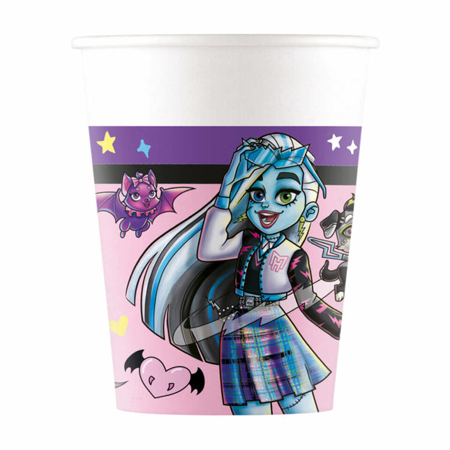 Vasos Monster High 200ml 8uds.