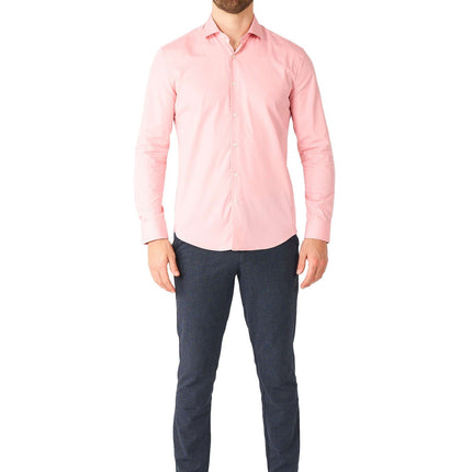 Camisa rosa claro para hombre OppoSuits