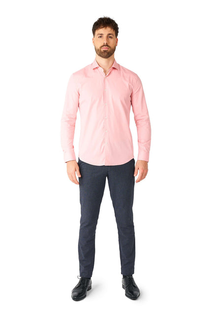 Camisa rosa claro para hombre OppoSuits